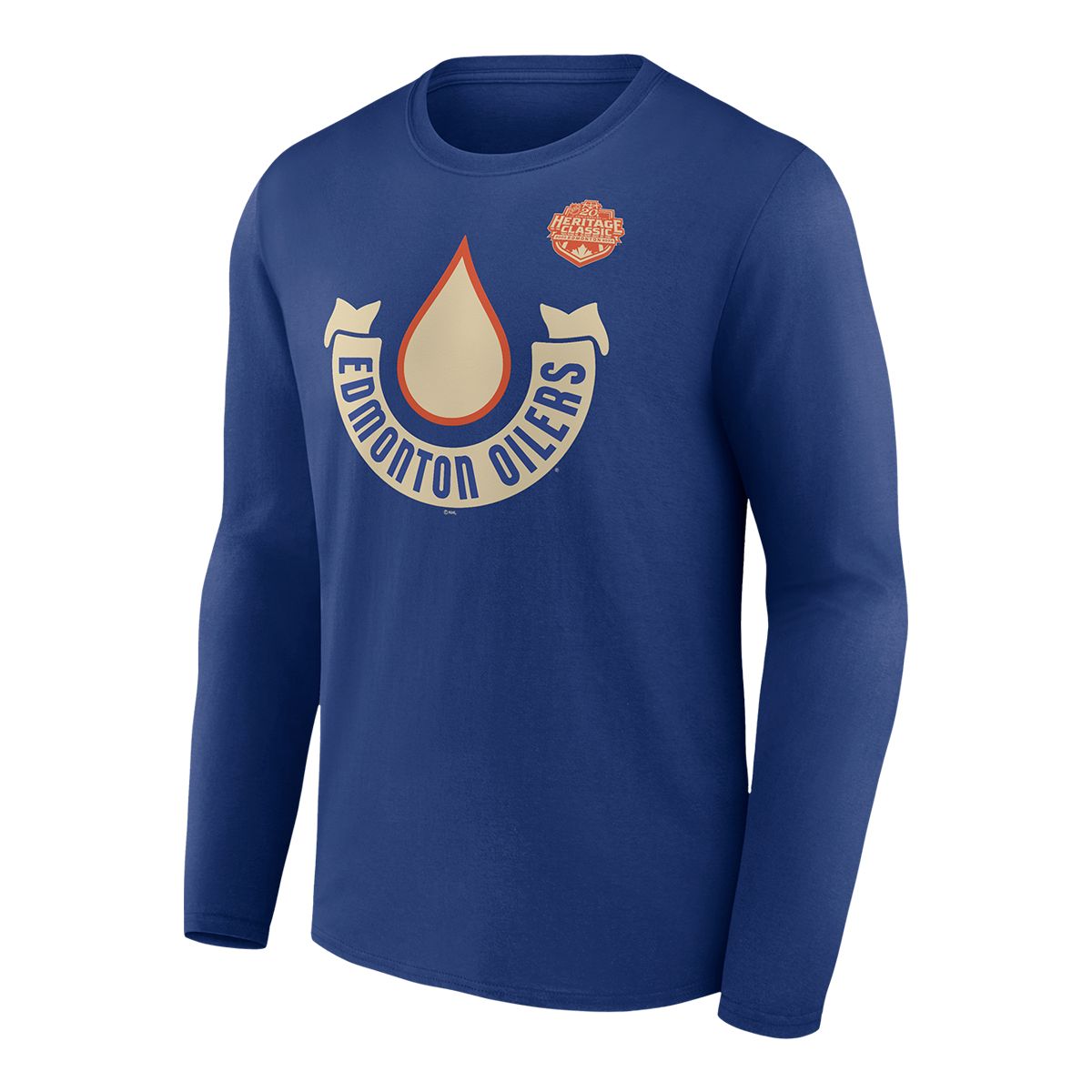 Edmonton Oilers Fanatics HC Primary Logo LS Tee