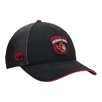 Ottawa Senators Fanatics Authentic Pro Draft Structured Trucker Cap Front_Three_Fourths_Angled_Right