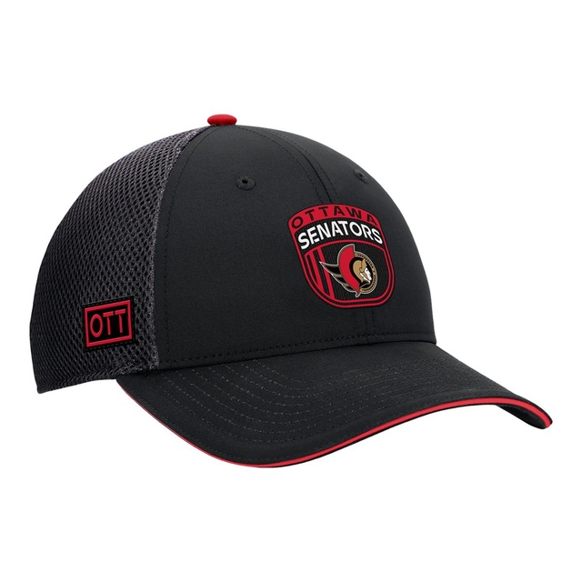 Ottawa Senators Fanatics Authentic Pro Draft Structured Trucker Cap Front_Three_Fourths_Angled_Right