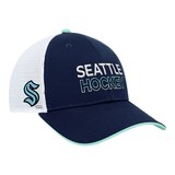 Seattle Kraken Fanatics Authentic Pro Rink Structured Trucker Cap Front_Three_Fourths_Angled_Right