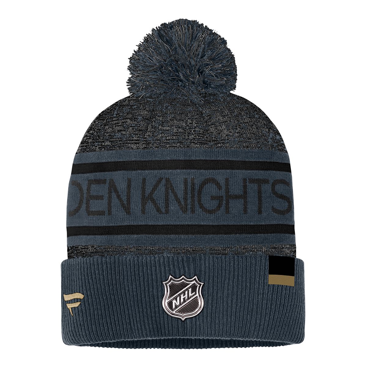 Vegas Golden Knights Fanatics Authentic Pro Heathered Cuffed Pom Knit