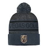 Vegas Golden Knights Fanatics Men's Authentic Pro Heathered Cuffed Pom Knit Hat Front_Flat