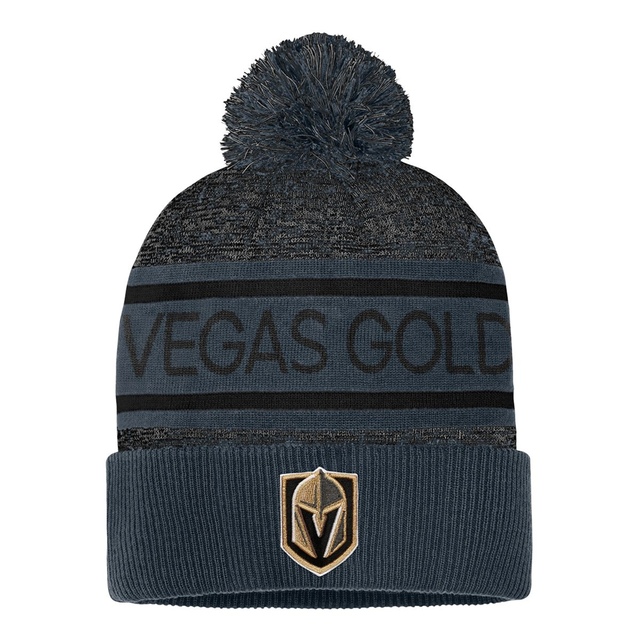 Vegas Golden Knights Fanatics Authentic Pro Heathered Cuffed Pom Knit