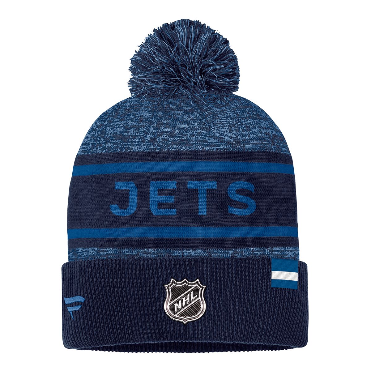 Winnipeg Jets Fanatics Authentic Pro Heathered Cuffed Pom Knit