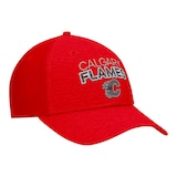 Calgary Flames Fanatics Men's Authentic Pro Road Structured Stretch Cap Front_Three_Fourths_Angled_Right
