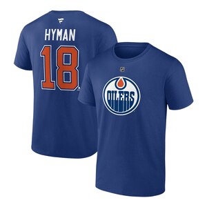 Edmonton Oilers Fanatics Zach Hyman Name and Number Player T Shirt