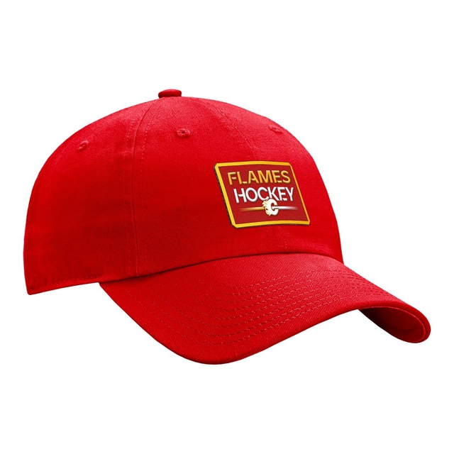 Calgary Flames Fanatics Authentic Pro Prime Unstructured Adjustable Cap Front_Three_Fourths_Angled_Right