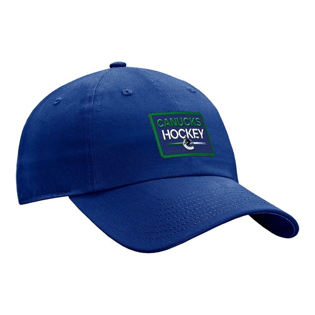 Vancouver Canucks Fanatics Authentic Pro Prime Unstructured Adjustable Cap Front_Three_Fourths_Angled_Right