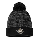 Ottawa Senators Fanatics Womens Authentic Pro Road Cuffed Pom Knit Front_Flat
