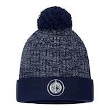 Winnipeg Jets Fanatics Women's Authentic Pro Road Cuffed Pom Knit Hat Front_Flat