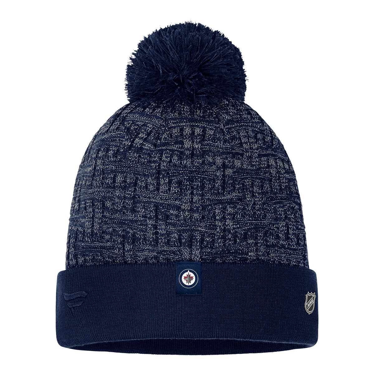 Winnipeg Jets Fanatics Women's Authentic Pro Road Cuffed Pom Knit