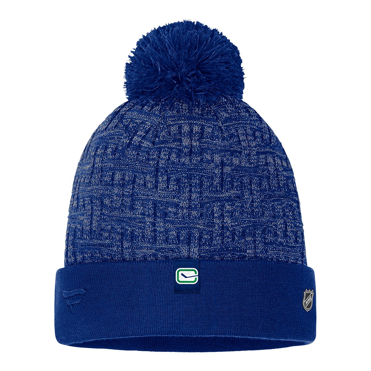 Vancouver Canucks Fanatics Women's Authentic Pro Road Cuffed Pom Knit Hat