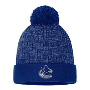 Vancouver Canucks Fanatics Women's Authentic Pro Road Cuffed Pom Knit Hat