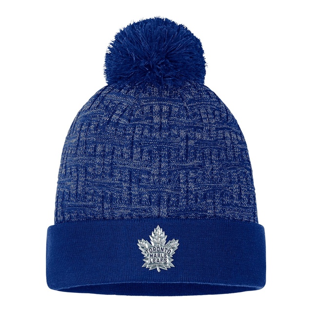 Toronto Maple Leafs Fanatics Women's Authentic Pro Road Cuffed Pom Knit
