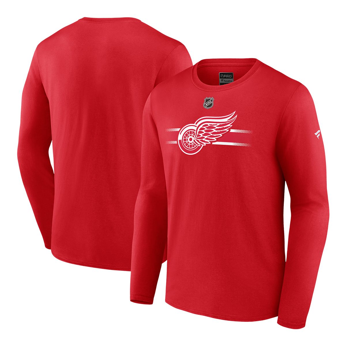 Detroit Red Wings Fanatics Authentic Pro Long Sleeve Cotton T Shirt