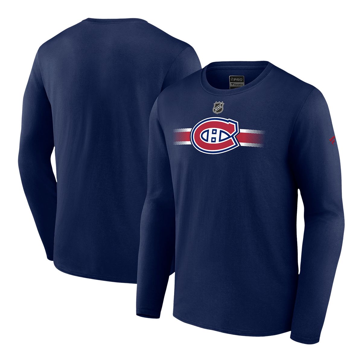 Montreal Canadiens Fanatics Authentic Pro Long Sleeve Cotton T Shirt