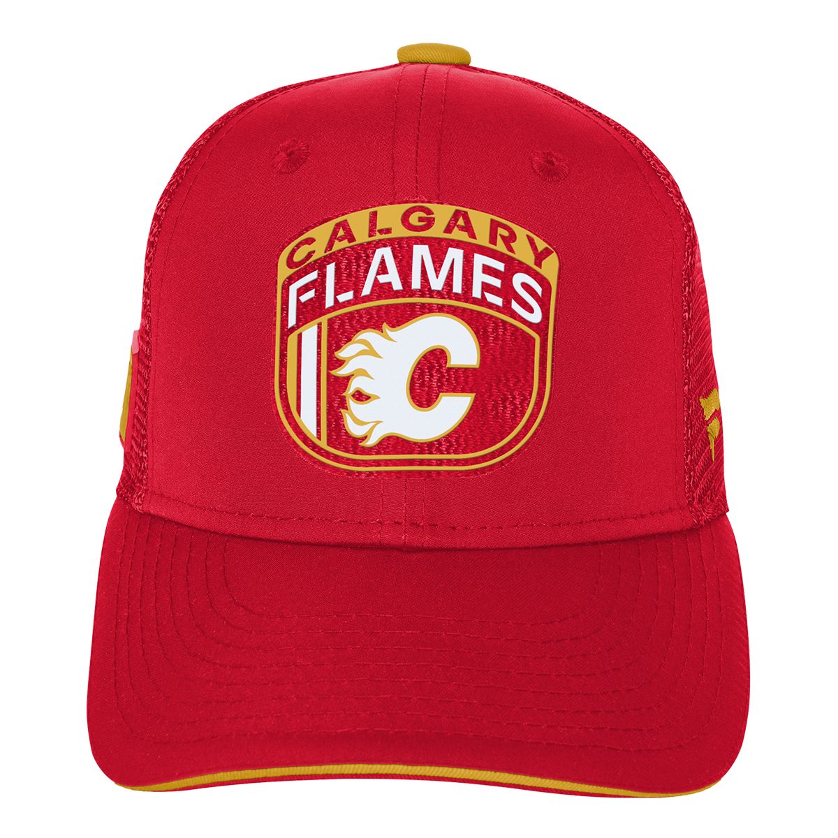 Youth Calgary Flames Outerstuff Draft Structured Mesh Cap