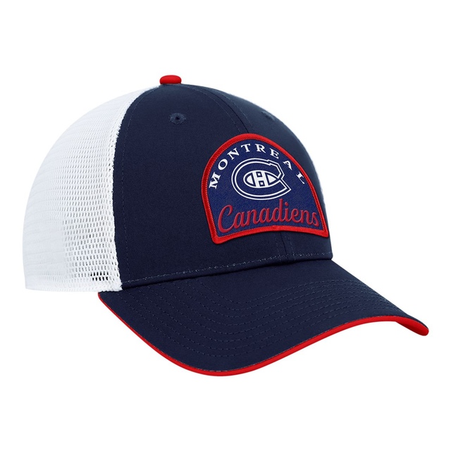 Montreal Canadiens Fanatics Fundamental Structured Trucker Cap Front_Three_Fourths_Angled_Right