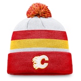 Calgary Flames Fanatics Fundamental Cuffed Pom Knit Front_Flat