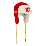 Calgary Flames Fanatics Men's Heritage Alpine Trapper Knit Hat Front_Three_Fourths_Angled_Right