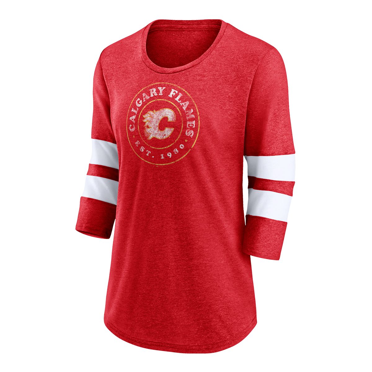 Fanatics Calgary Flames Women's One Timer 3/4 Sleeve T-Shirt