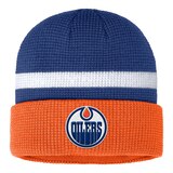 Edmonton Oilers Fanatics Fundamental Cuffed Knit Toque Front_Flat