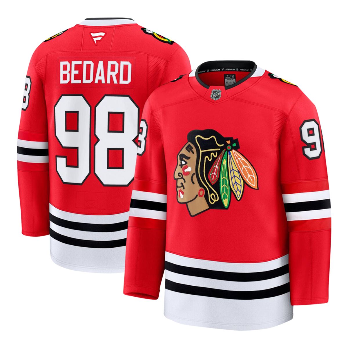 Chicago Blackhawks Fanatics Connor Bedard Premium Home Jersey