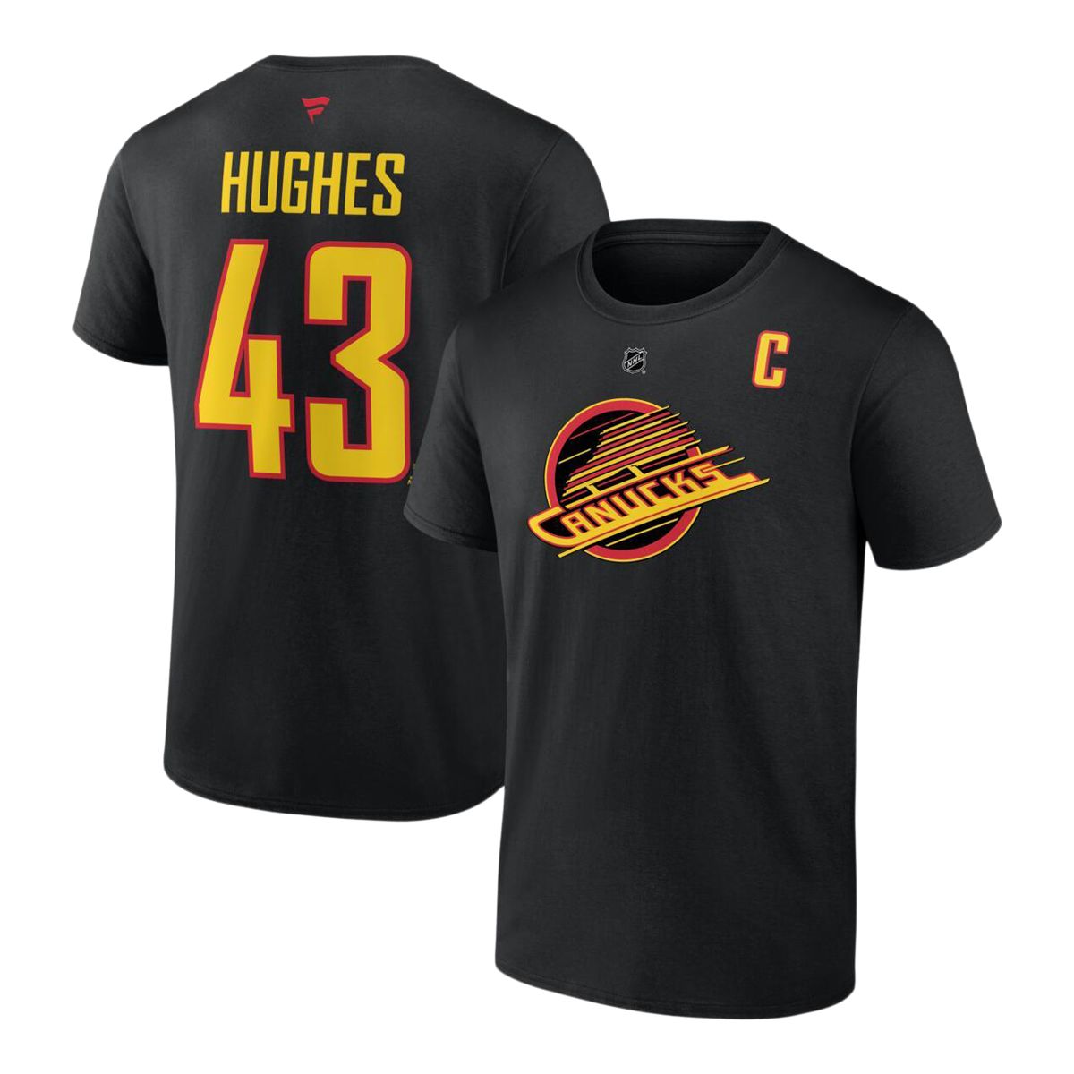 Vancouver Canucks Fanatics Quinn Hughes T Shirt