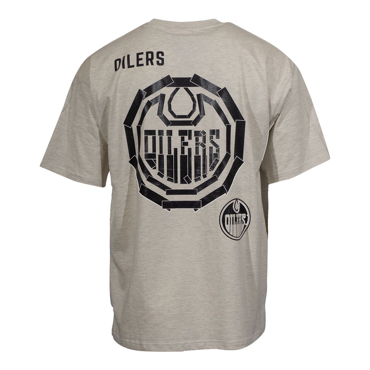 Edmonton Oilers Mitchell & Ness Black Tape T Shirt