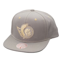 Ottawa Senators Mitchell & Ness Contrast Natural Snapback Cap Front_Angled_Left