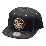 Winnipeg Jets Mitchell & Ness Contrast Natural Snapback Cap Front_Angled_Left