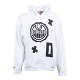 Edmonton Oilers Mitchell & Ness Black Tape Hoodie Front_Flat