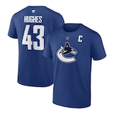 Vancouver Canucks Fanatics Men's Hughes Captain Player T-Shirt Composite_or_Mixed