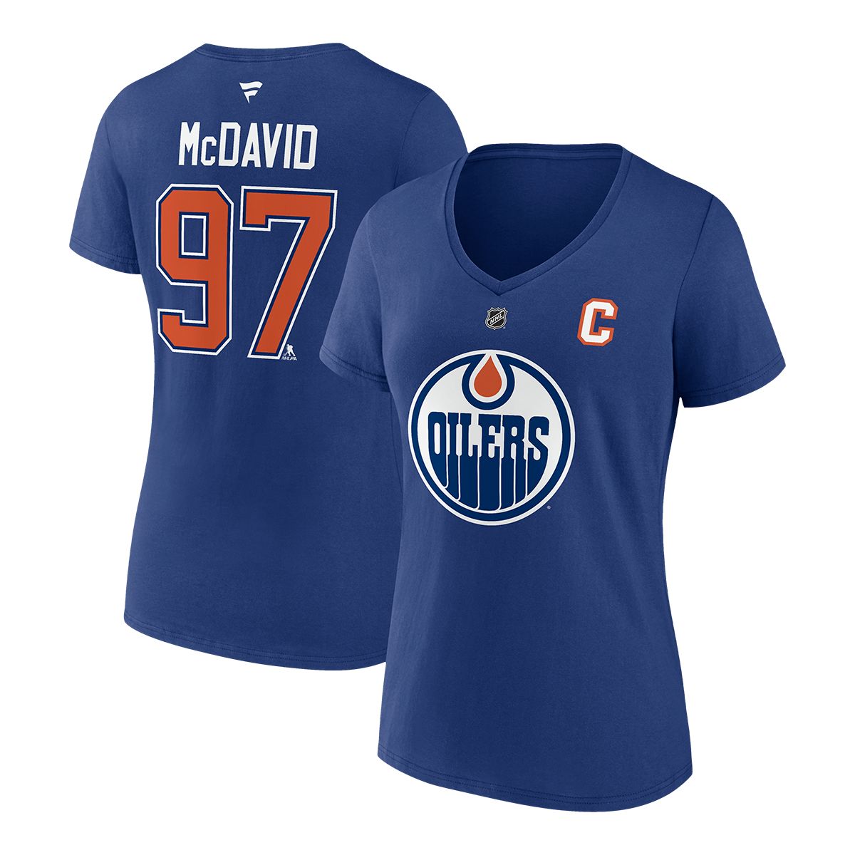Edmonton Oilers Fanatics Women's Connor McDavid Player T Shirt