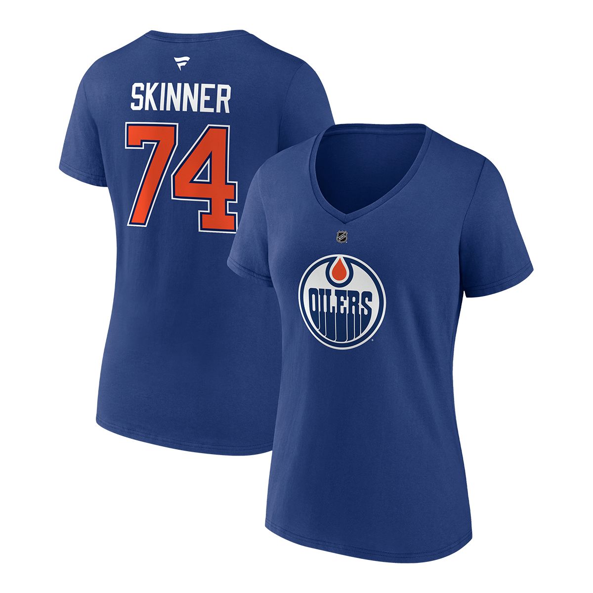 Edmonton Oilers Fanatics Women's Stuart Skinner Player T Shirt