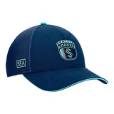 Seattle Kraken Fanatics Men's Authentic Pro Draft Structured Trucker Cap Front_Three_Fourths_Angled_Right