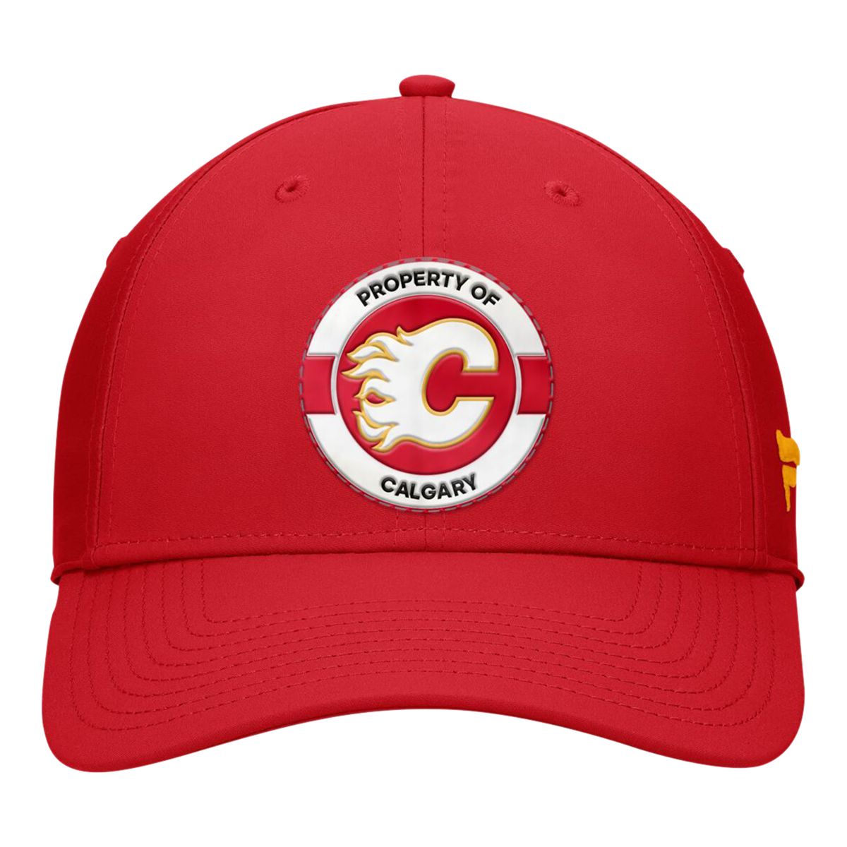 Calgary Flames Fanatics Authentic Pro Practice Structured Stretch Cap