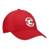 Calgary Flames Fanatics Men's Authentic Pro Practice Structured Stretch Cap Front_Three_Fourths_Angled_Right