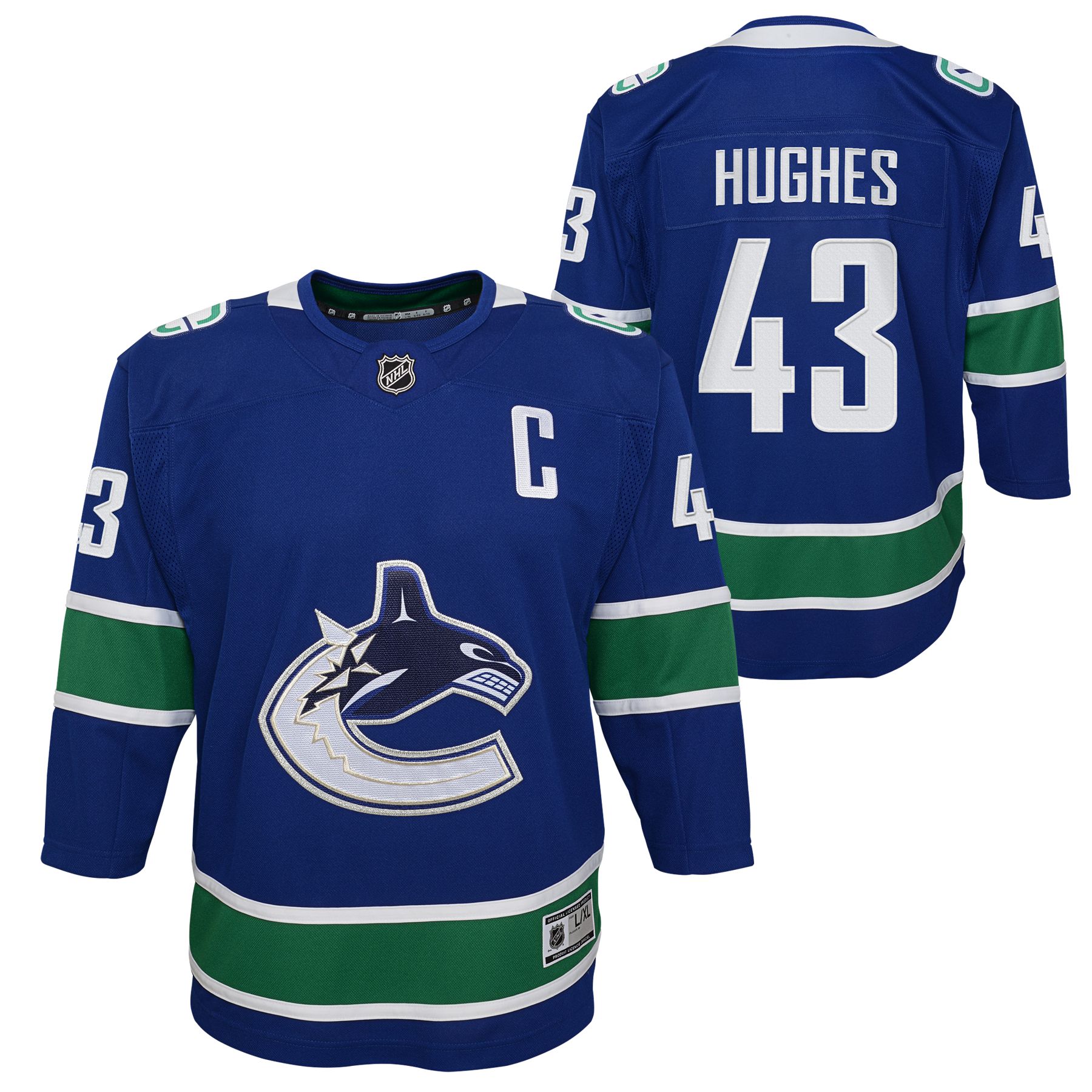 Vancouver Canucks Outerstuff Hughes Premier Jersey
