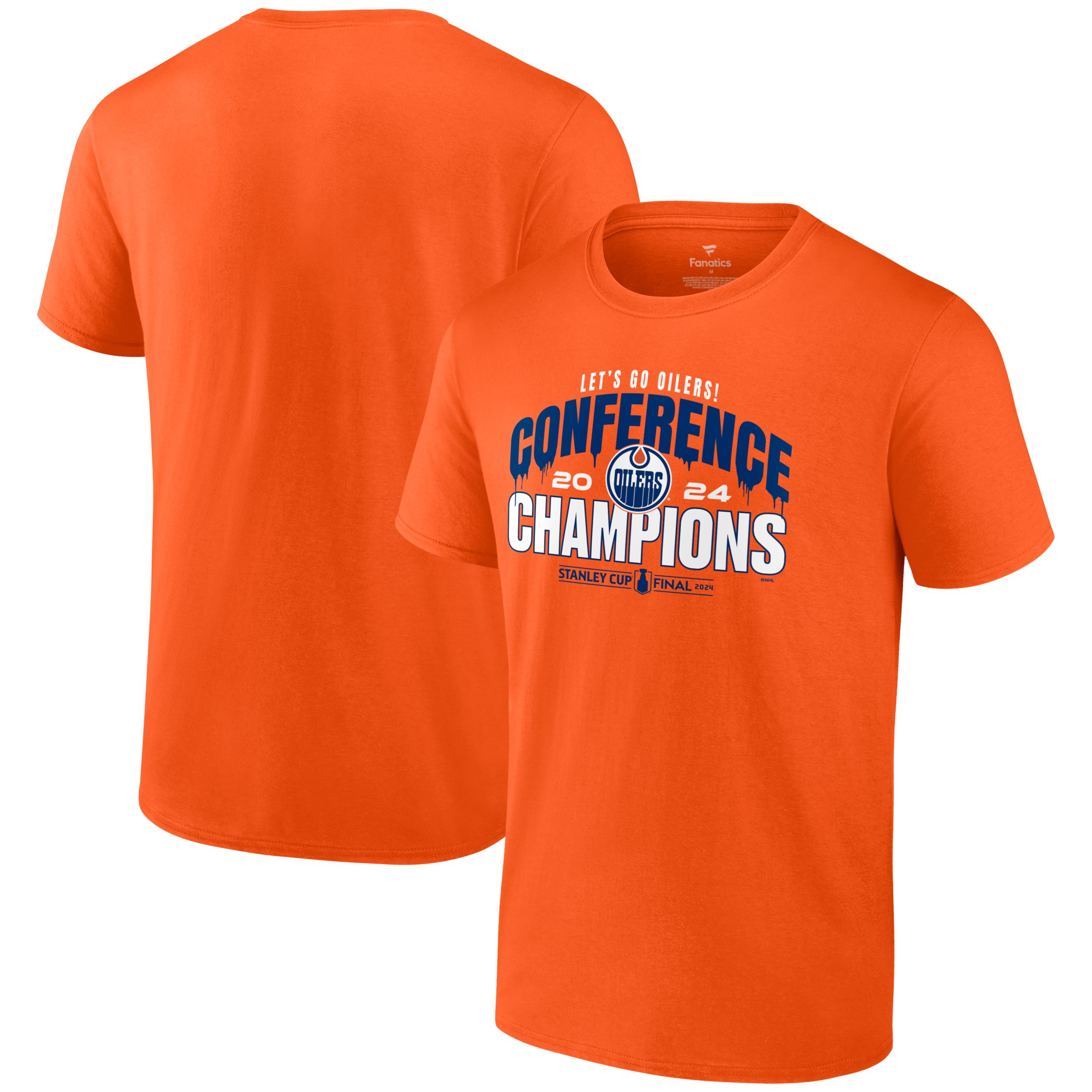 Edmonton Oilers Fanatics Conference Champ Hometown Ice T Shirt
