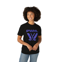 PWHL League Bauer Women's Graphic Short Sleeve T-Shirt Front_Angled_Right