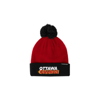 PWHL Ottawa Charge Bauer Senior Knit Pom Hat Front_Flat
