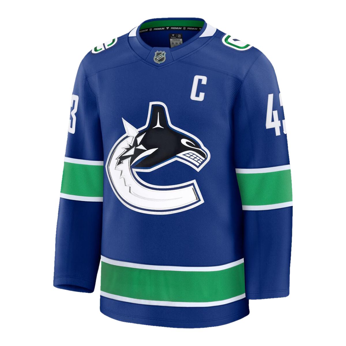Vancouver Canucks Fanatics Quinn Hughes Premium Home Jersey