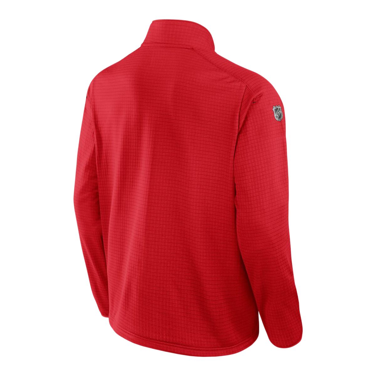 Fanatics Calgary Flames Authentic Pro Rink Low 1/4 Zip Long Sleeve Top