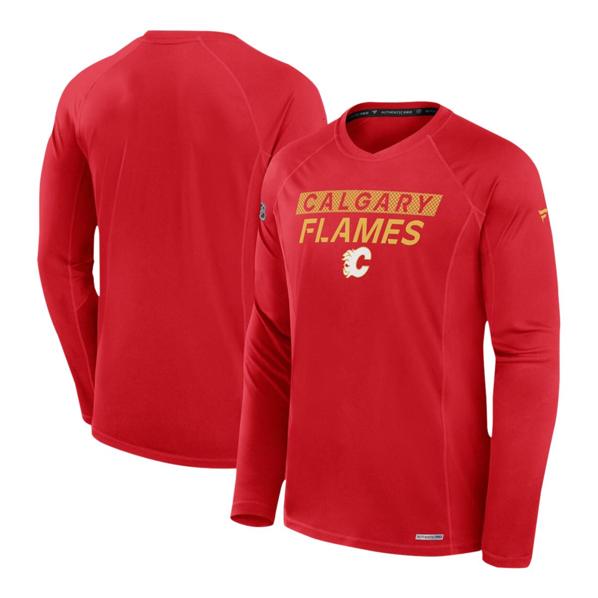 Fanatics Calgary Flames Authentic Pro Rink Tech Long Sleeve T-Shirt