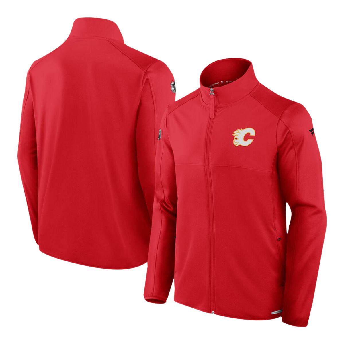 Fanatics Calgary Flames Authentic Pro Rink Fleece Full Zip Hockey Jacket