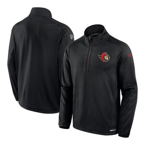 Fanatics Ottawa Senators Authentic Pro Rink Low 1/4 Zip Long Sleeve Top