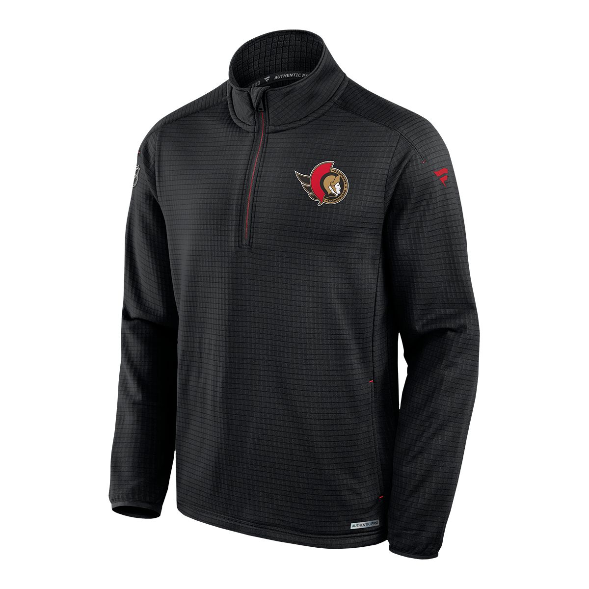 Fanatics Ottawa Senators Authentic Pro Rink Low 1/4 Zip Long Sleeve Top