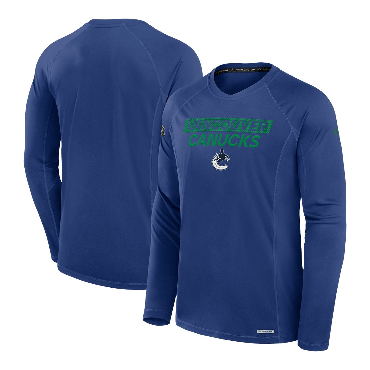 Fanatics Vancouver Canucks Authentic Pro Rink Tech Long Sleeve T-Shirt
