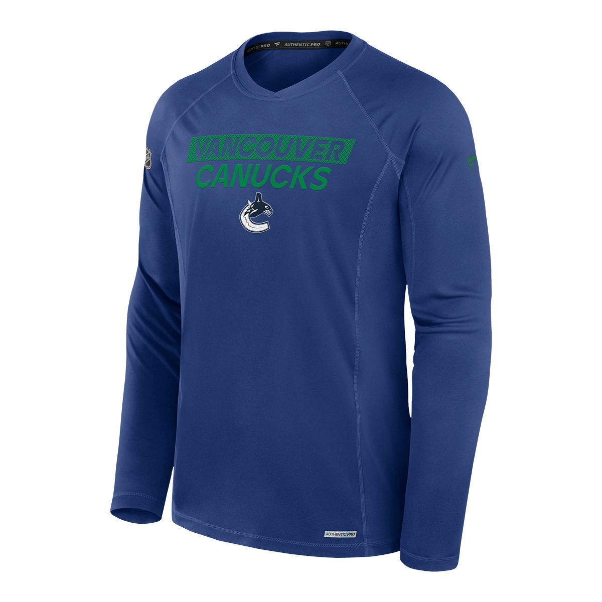 Fanatics Vancouver Canucks Authentic Pro Rink Tech Long Sleeve T-Shirt